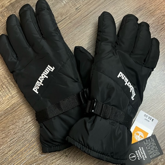Timberland Knited Mens Black/Grey Winter Gloves